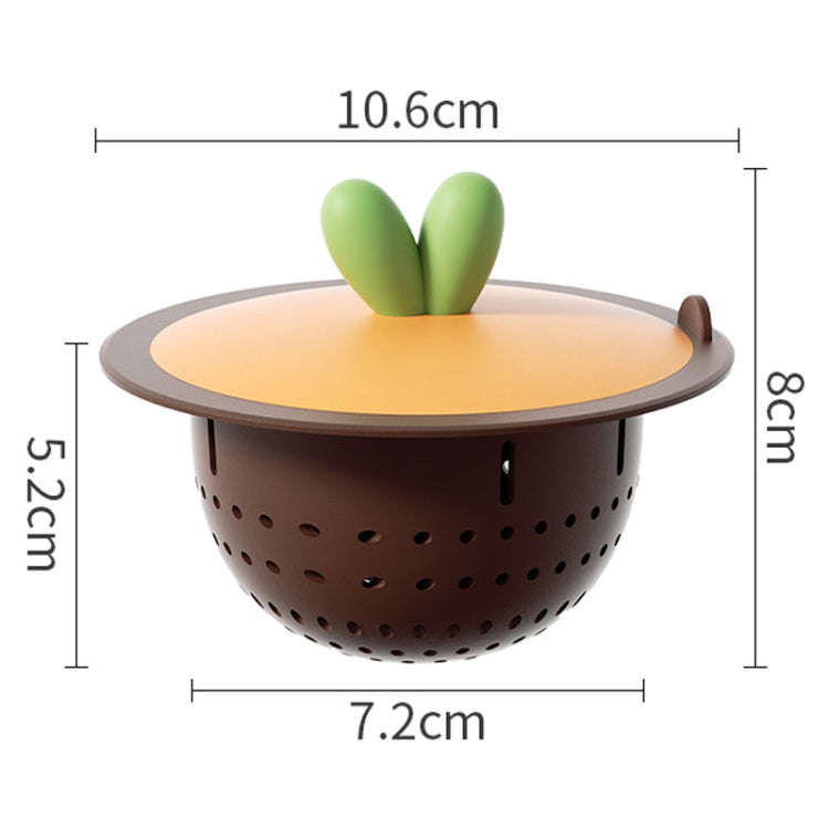 Kitchen Sink Drainage Mesh Household Anti Clogging Residue Strainer(Dark Brown)