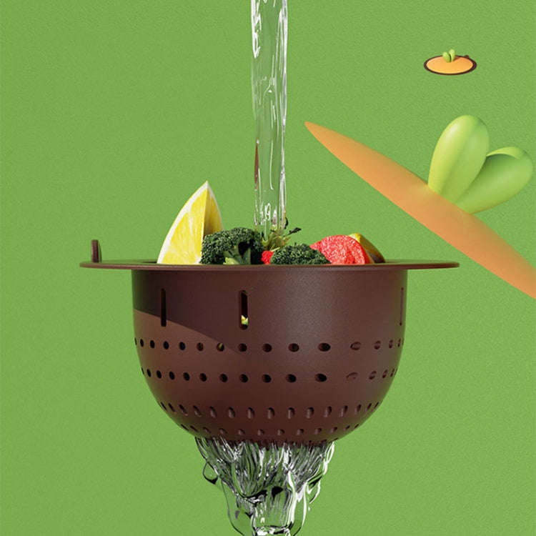 Kitchen Sink Drainage Mesh Household Anti Clogging Residue Strainer(Dark Brown)