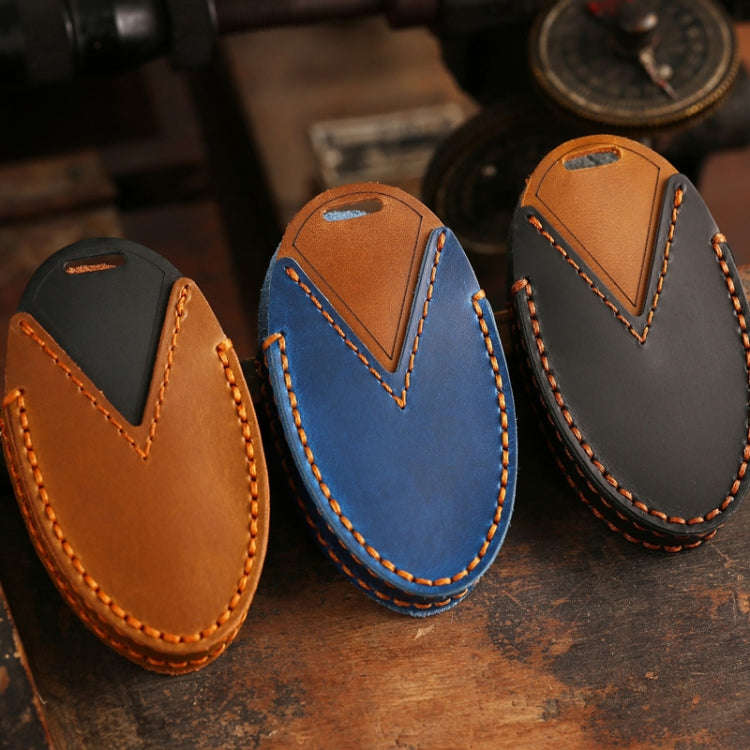 For Korean Hyundai Hallmo Car Handmade Key Bag, Color: 7 Keys Blue