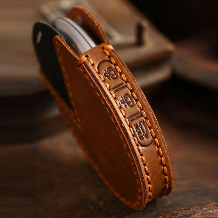For Korean Hyundai Hallmo Car Handmade Key Bag, Color: 7 Keys Brown