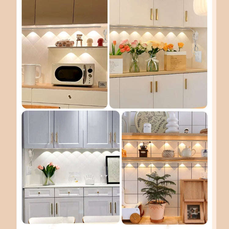 50cm 220V CN Plug Wardrobe Cabinet Lamp LED Light Bar With Button Switch(White)