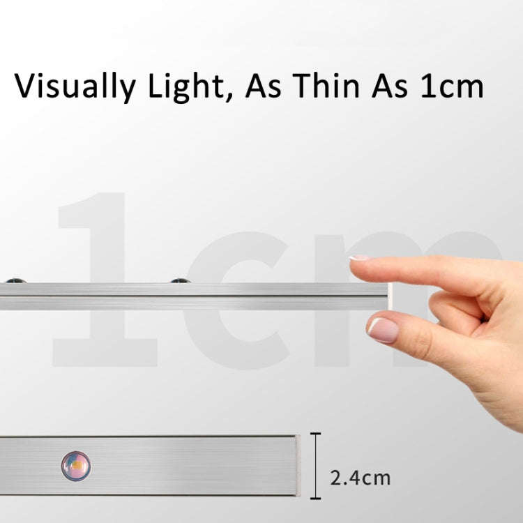 40cm 220V CN Plug Wardrobe Cabinet Lamp LED Light Bar With Button Switch(Warm White)