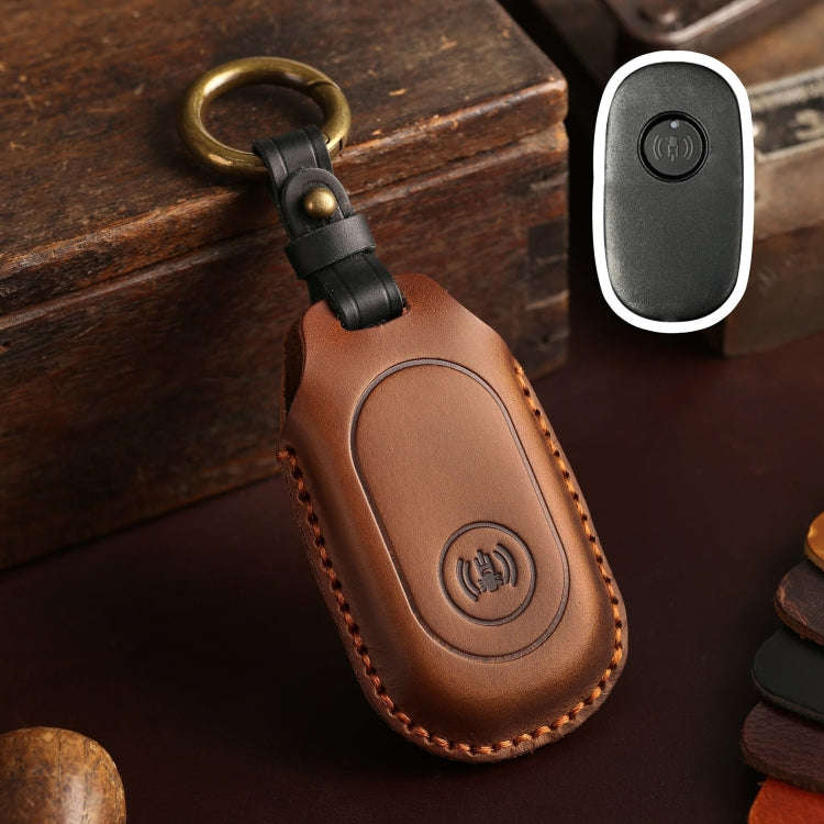 For Sanyang Hallmo Motorcycle Remote Key Protective Case(Brown)