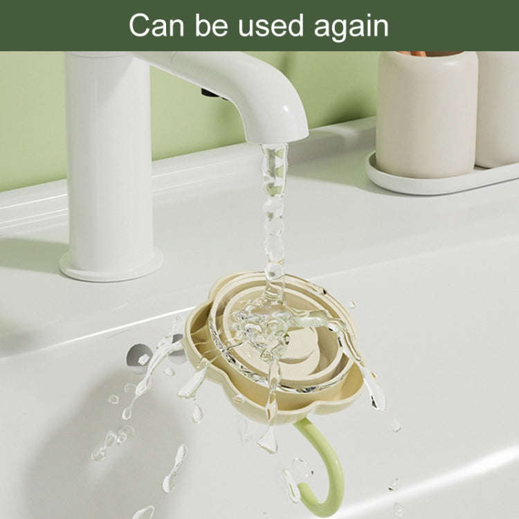 Household Suction Cup Flower Hook Bathroom Vacuum Sticky Hooks Without Punch Hole(Yellow)