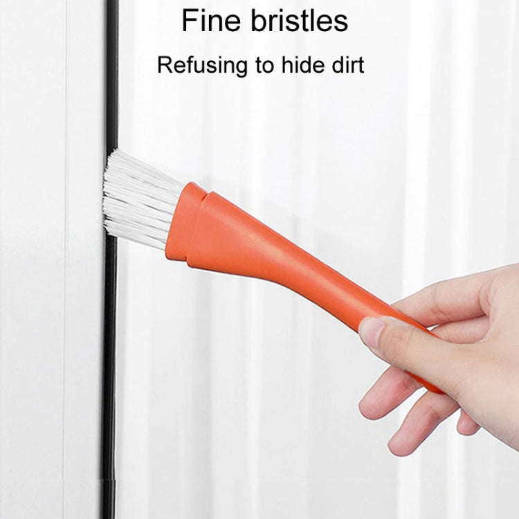 Household Windows Cleaning Crevice Brush Door And Window Crevice Brush Set(Orange)