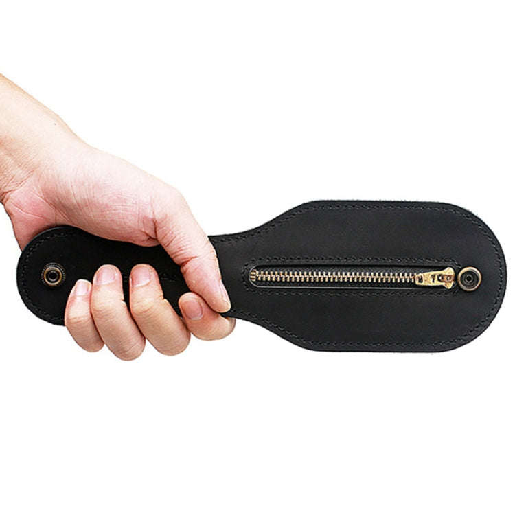 Coin Purse Portable Storage Leather Case Tool Bag(Black)