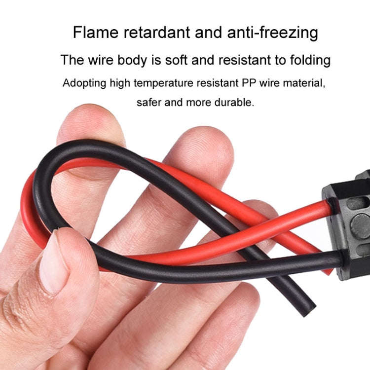 2pcs Electric Motorcycle Charging Port Three Hole Socket Charger Socket With Cover(Black)