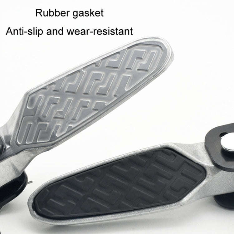 Electric Motorcycle Folding Foot Pegs Modification Pedal Pad Footrests, Style: All Aluminum