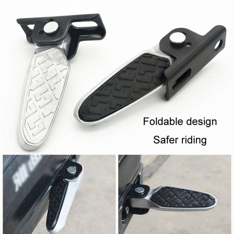 Electric Motorcycle Folding Foot Pegs Modification Pedal Pad Footrests, Style: All Aluminum