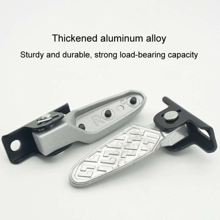 Electric Motorcycle Folding Foot Pegs Modification Pedal Pad Footrests, Style: All Aluminum
