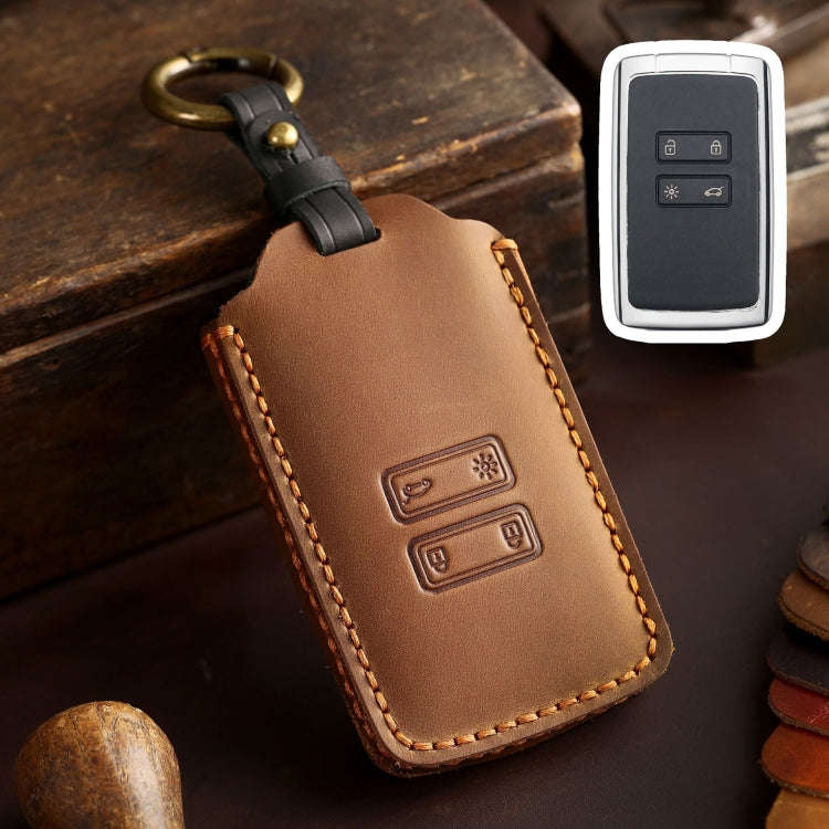 For Renault Koleos 2022 Hallmo Car Key Case(Brown)