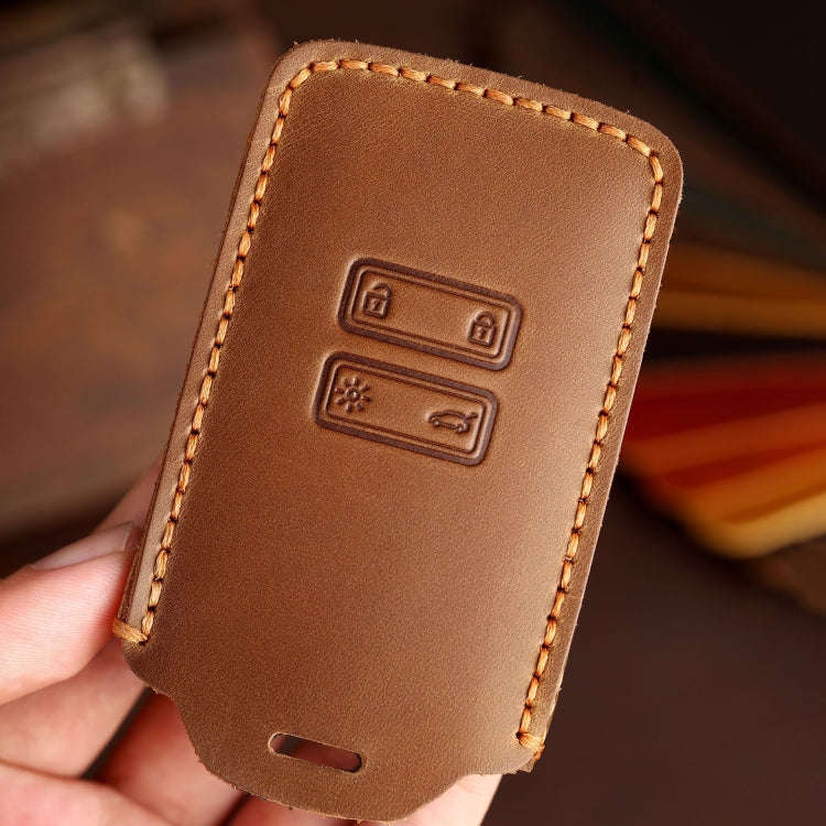 For Renault Koleos 2022 Hallmo Car Key Case(Brown)