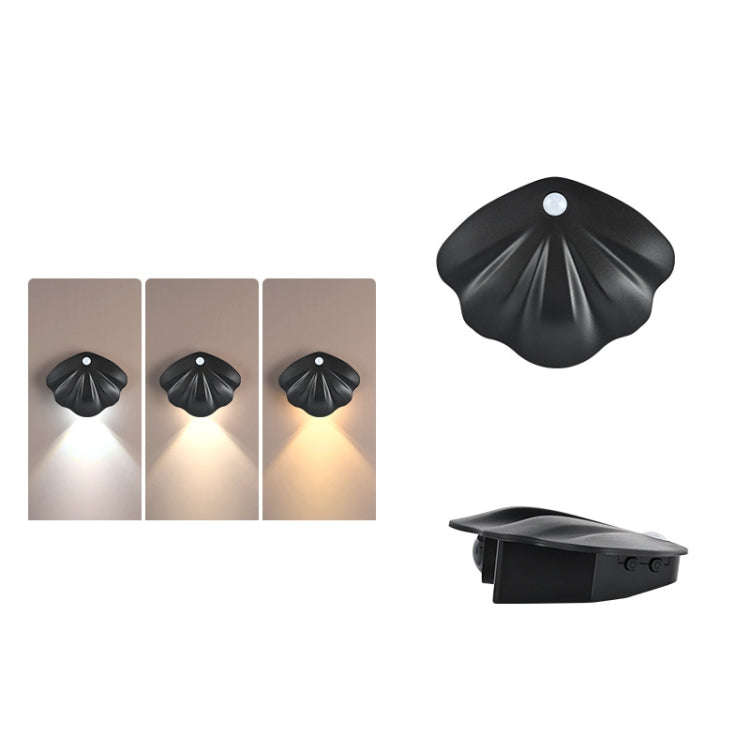 Magnetic Motion Sensor Wall Lamp Rechargeable LED House Number Light PRO Version 1200mAh(Black)