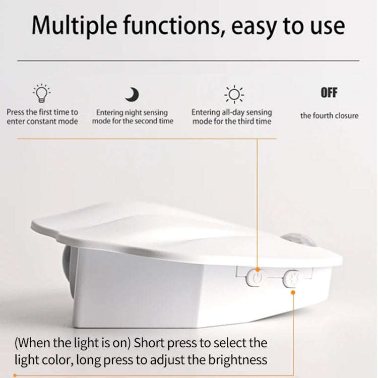 Magnetic Motion Sensor Wall Lamp Rechargeable LED House Number Light PRO Version 1200mAh(Black)