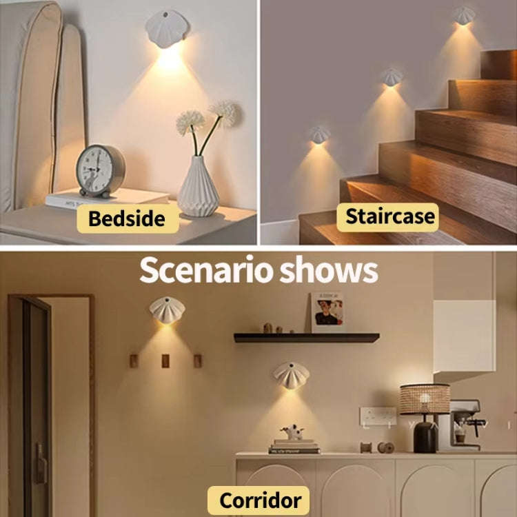 Magnetic Motion Sensor Wall Lamp Rechargeable LED House Number Light PRO Version 1200mAh(Black)