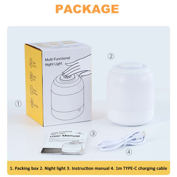 Rechargeable Touch Control LED Night Light Bedside Lamp PRO Version 4000mAh White