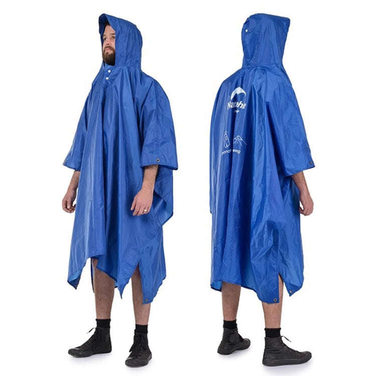 Naturehike 210T Plaid Outdoor Rain Poncho 3 In 1 Canopy Riding Travel Portable Backpacking Rainco...