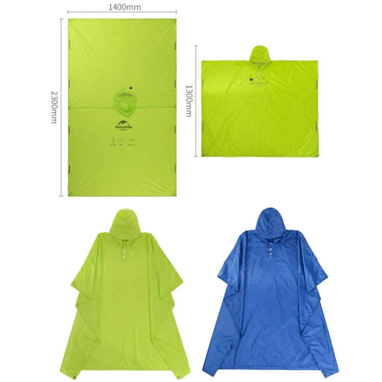 Naturehike 210T Plaid Outdoor Rain Poncho 3 In 1 Canopy Riding Travel Portable Backpacking Rainco...