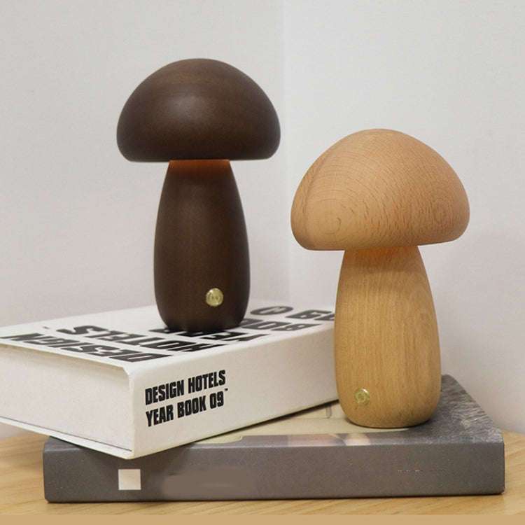 Mushroom Shape Night Light Touch Control Dimmable Bedside Atmosphere Lamp, Style: C Type Beech