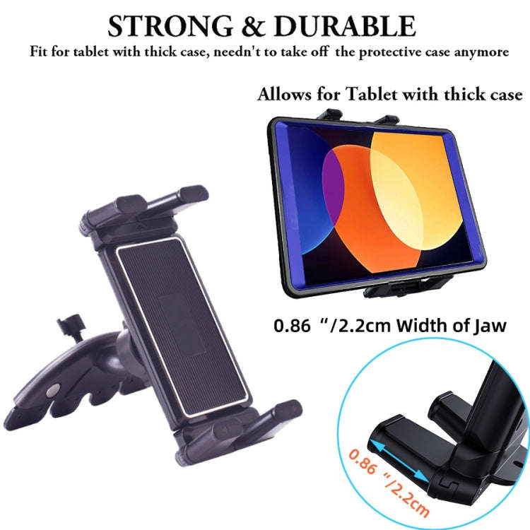 CD Slot Car Mount Phone Holder For within 15 Inch Cell Phone and Tablet