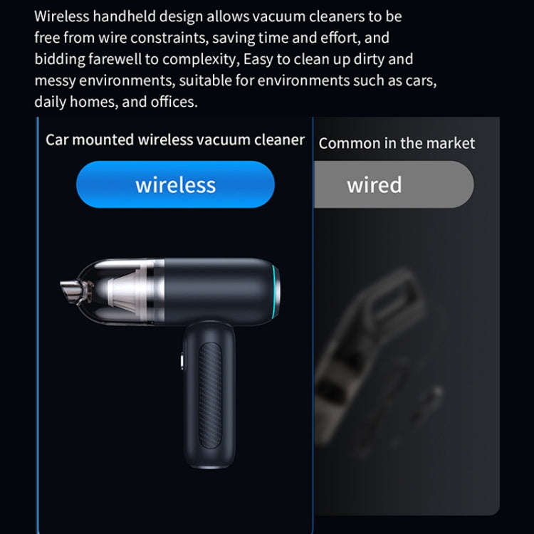 Car Handheld Portable Wireless Vacuum Cleaner, Model: Brushed Motor(White)