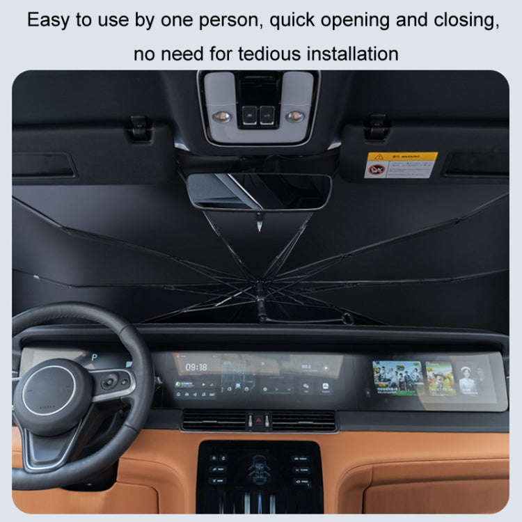 Car Windshield Titanium Sun Protection Heat Insulation Parasol(Large Gold 9957)