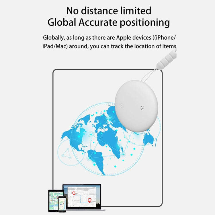 For Apple Series S10 Round Smart Global Anti-Lost Device IP67 Waterproof Locator(Black)