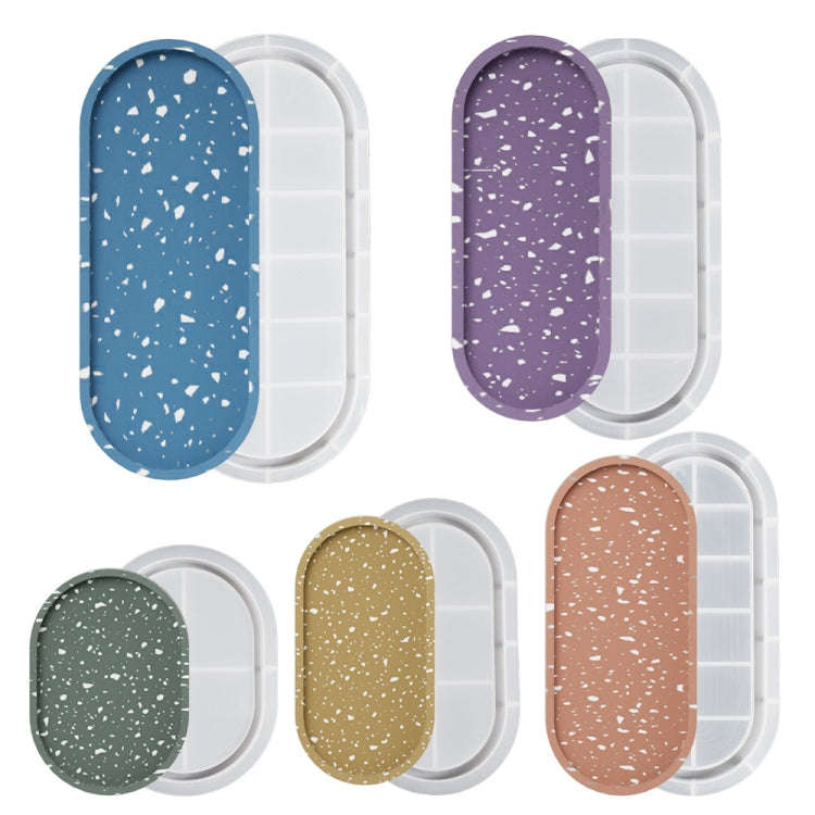 DIY Epoxy Oval Tray Dish Mold Silicone Mold for Flower Pot Base, Spec: 001