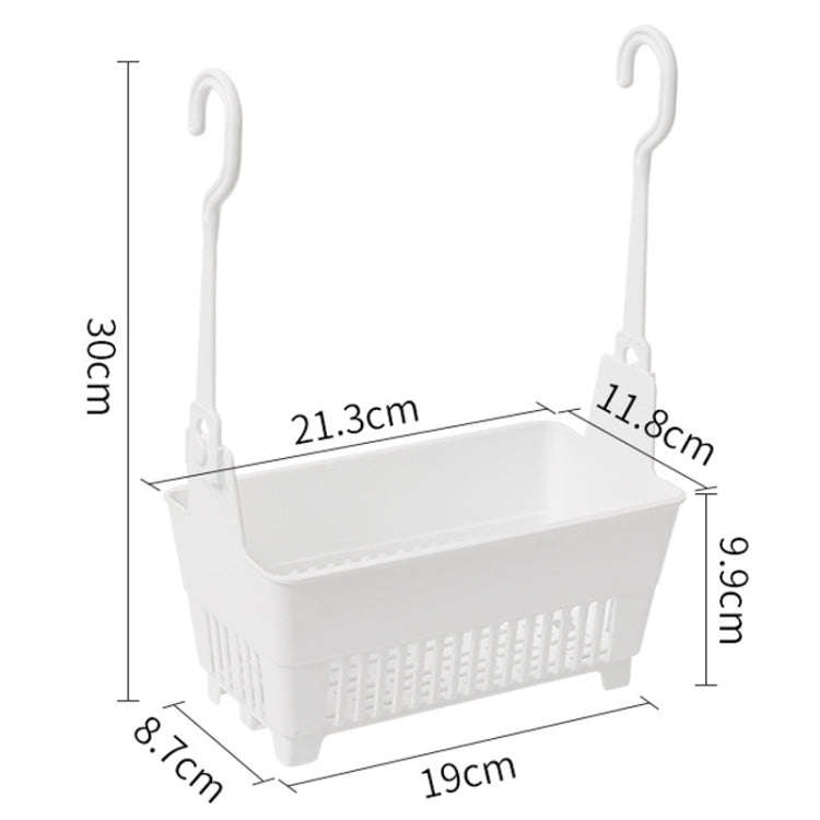 Household Bathroom Hanging Drainage Hanger Kitchen Multifunctional Stackable Basket(White)