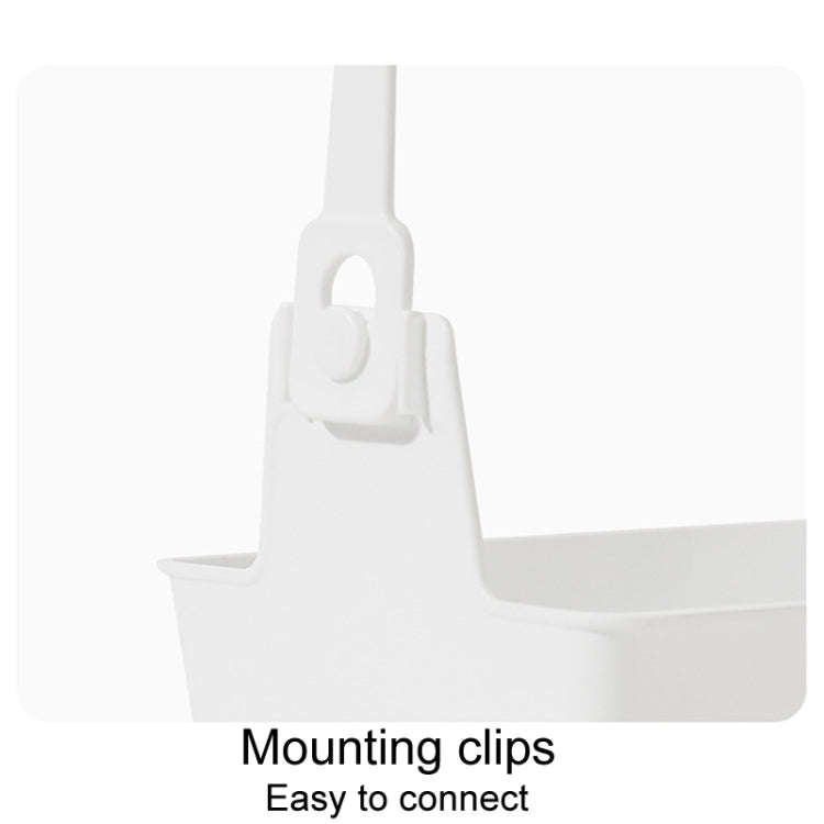 Household Bathroom Hanging Drainage Hanger Kitchen Multifunctional Stackable Basket(White)