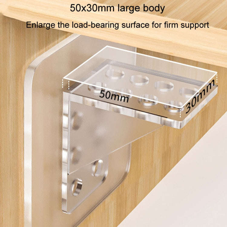 4pcs Partition Bracket No Punch Right Angle Laminate Shelf Wardrobe Partition Board Fixing Holder...