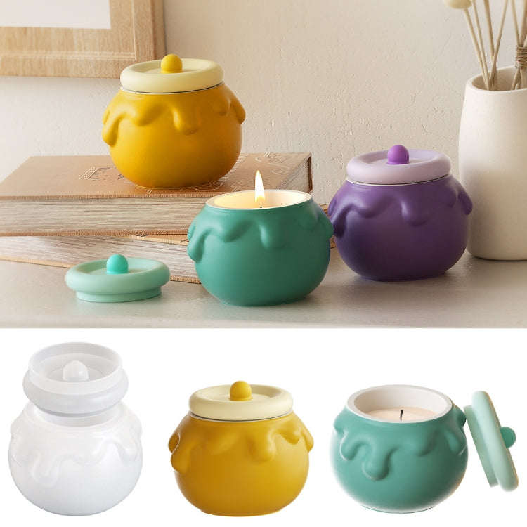 DIY Epoxy Resin Honey Jar Shaped Candle Cup Silicone Mold Storage Box Ornaments DIY Tools(3362)