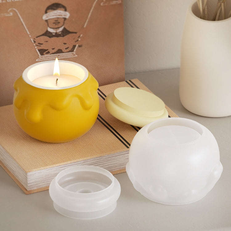 DIY Epoxy Resin Honey Jar Shaped Candle Cup Silicone Mold Storage Box Ornaments DIY Tools(3362)