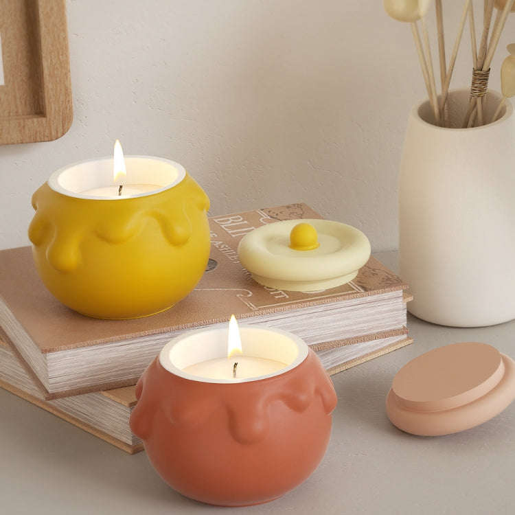 DIY Epoxy Resin Honey Jar Shaped Candle Cup Silicone Mold Storage Box Ornaments DIY Tools(3362)