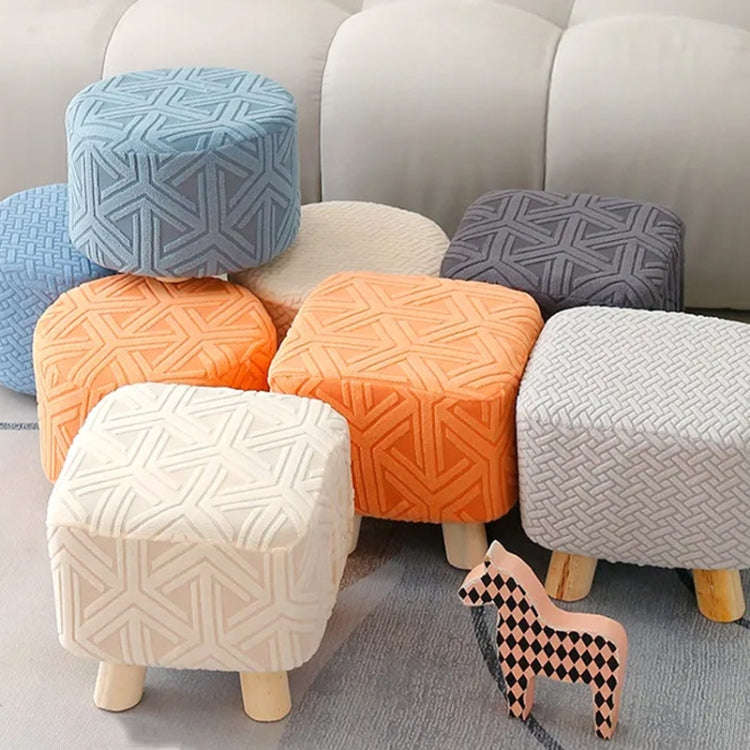 Stretch Universal All-Inclusive Stool Cover Household Seat Dust-Proof Protector, Style: Round Gray
