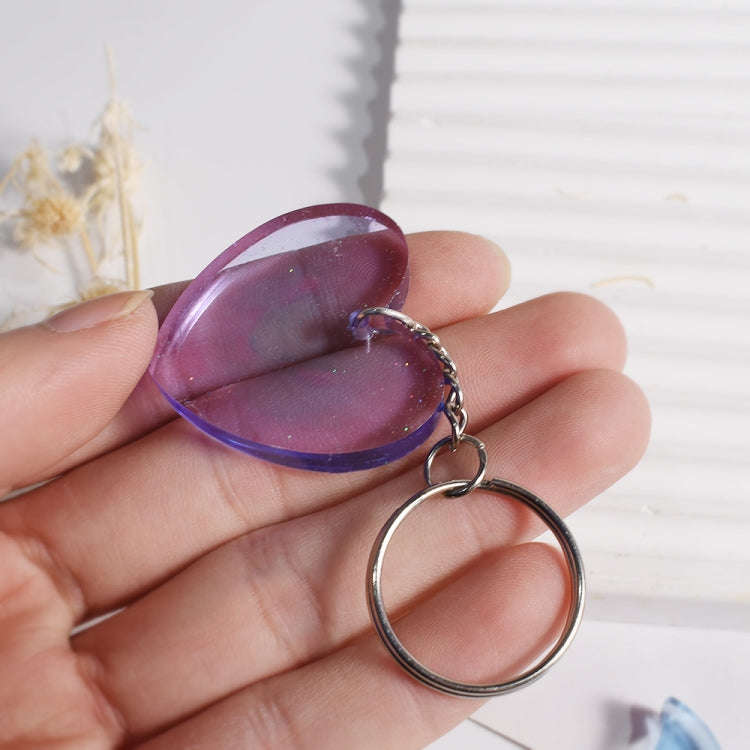 DIY Crystal Glue Heart Butterfly Pendant Keychain Ornament Silicone Mold(Butterfly)