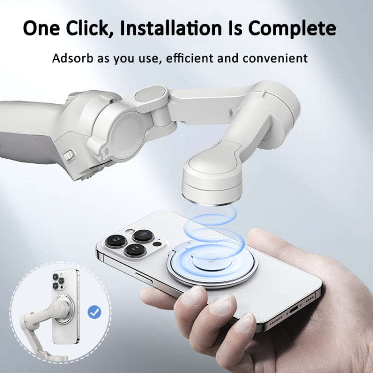 For DJI OSMO Gimbal Stabilizer TELESIN Magnetic Adapter Mobile Phone Holder(Silver)
