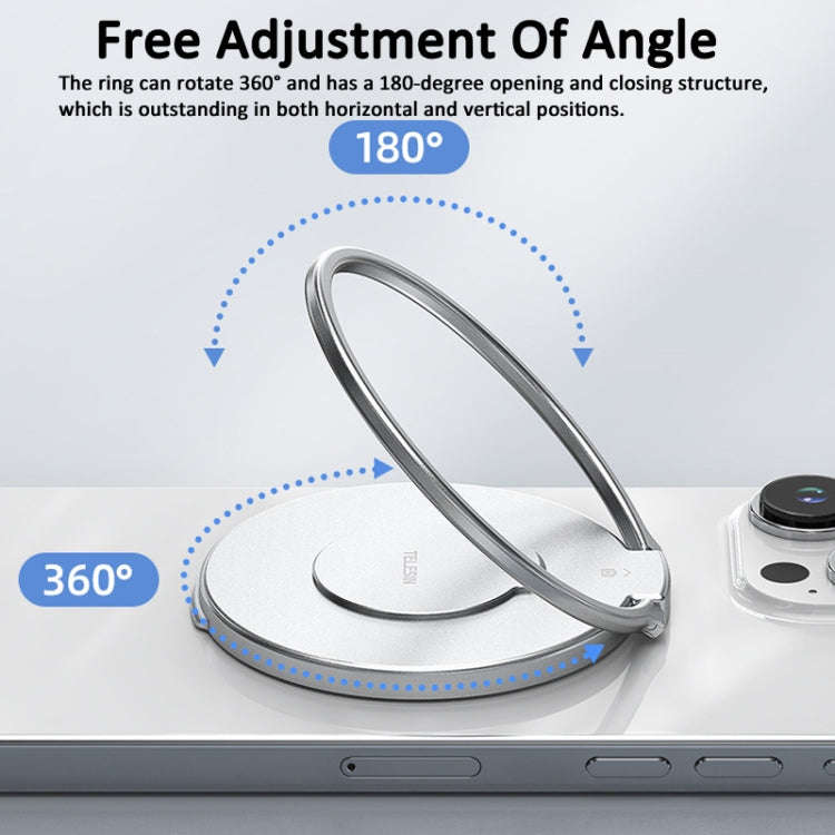 For DJI OSMO Gimbal Stabilizer TELESIN Magnetic Adapter Mobile Phone Holder(Silver)
