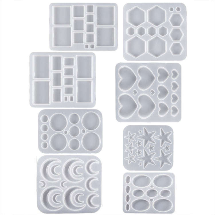 DIY Epoxy Resin Three-Dimensional Geometric Pendant Earring Silicone Mold, Spec: Oval