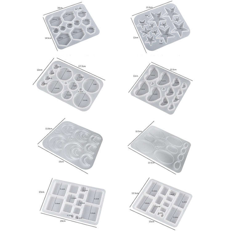 DIY Epoxy Resin Three-Dimensional Geometric Pendant Earring Silicone Mold, Spec: Hexagonal
