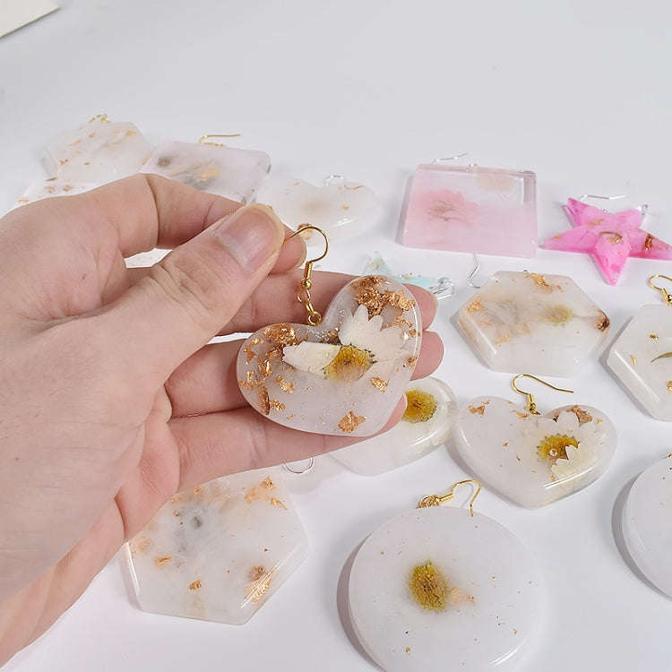 DIY Epoxy Resin Three-Dimensional Geometric Pendant Earring Silicone Mold, Spec: Oval