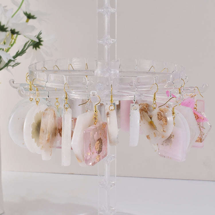 DIY Epoxy Resin Three-Dimensional Geometric Pendant Earring Silicone Mold, Spec: Heart