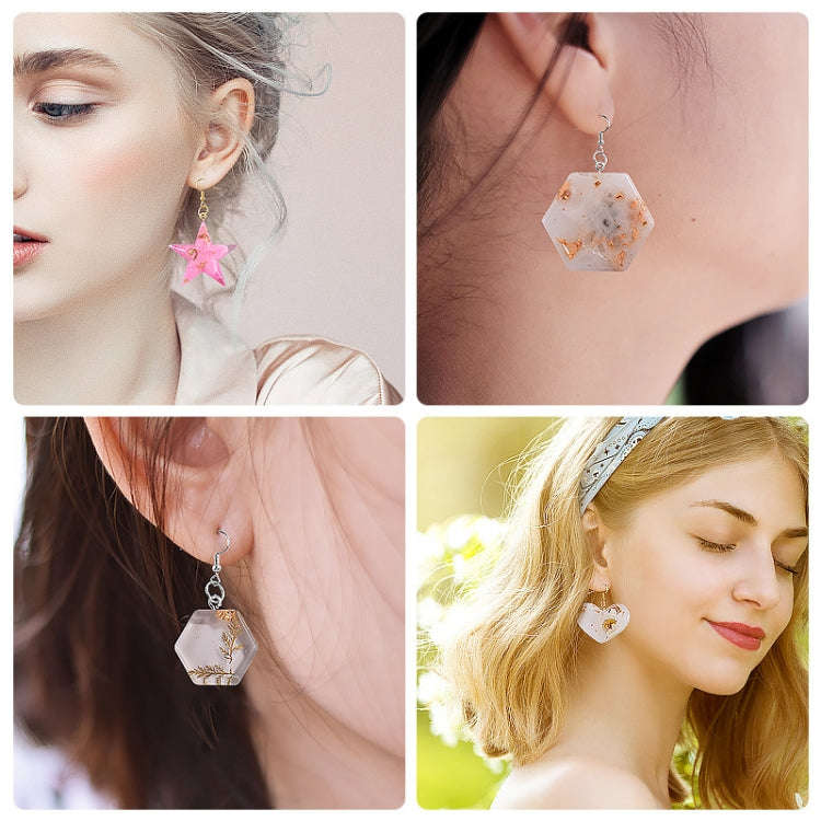 DIY Epoxy Resin Three-Dimensional Geometric Pendant Earring Silicone Mold, Spec: Moon