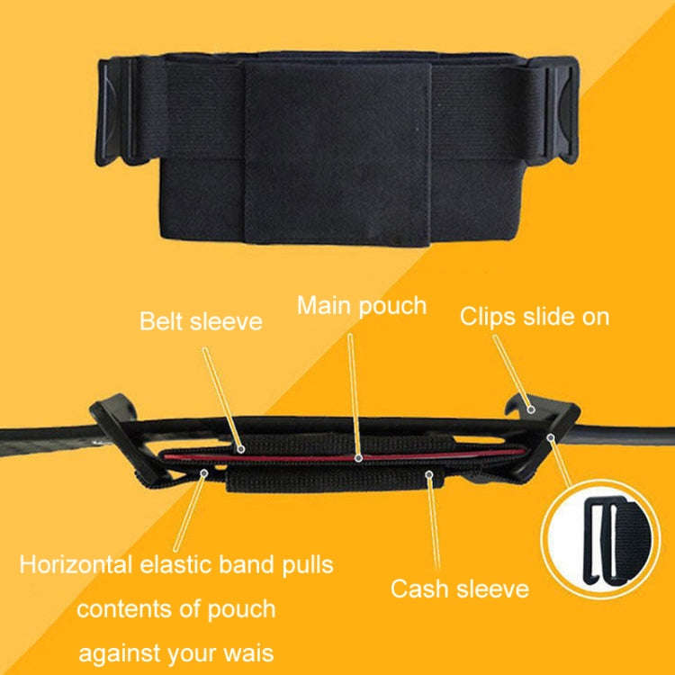 Mini Close-fitting Outdoor Sports Elastic Invisible Mobile Phone Waist Bag, Style: Without Cover ...