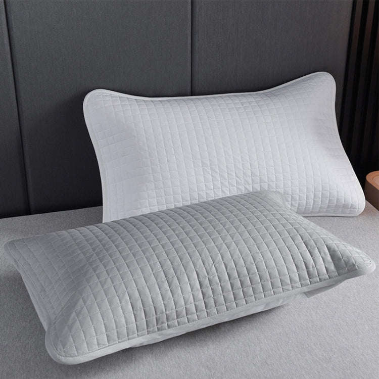 48cm x 74cm 1pair Household Anti-Sweat And Dirt-Insulating Cotton Pillowcases(Gray)