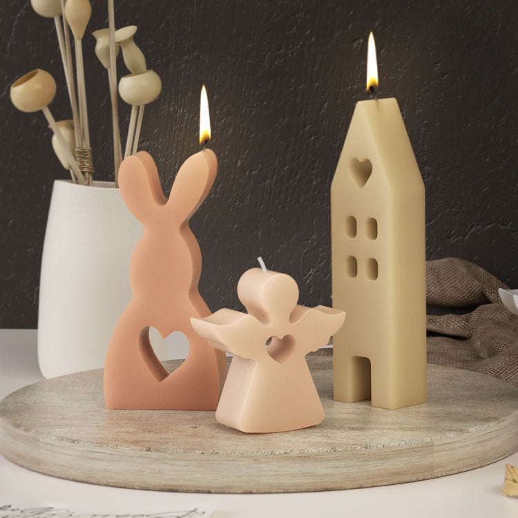 DIY Epoxy Easter Desktop Decoration Candle Silicone Mold, Spec: House 003