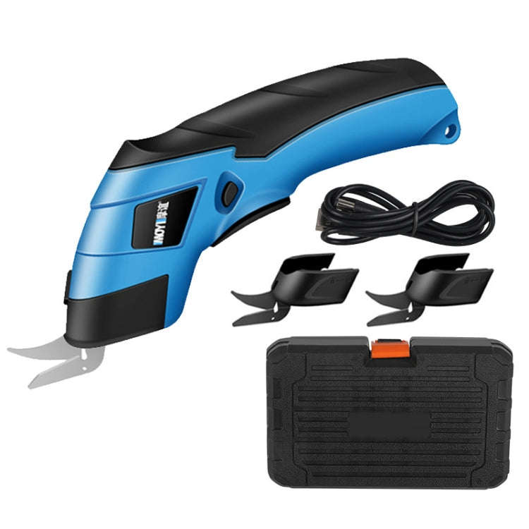 MOYI Electric Scissors Handheld Cloth Paper Box Cutting Tool, Specifications: Double Blade Plasti...