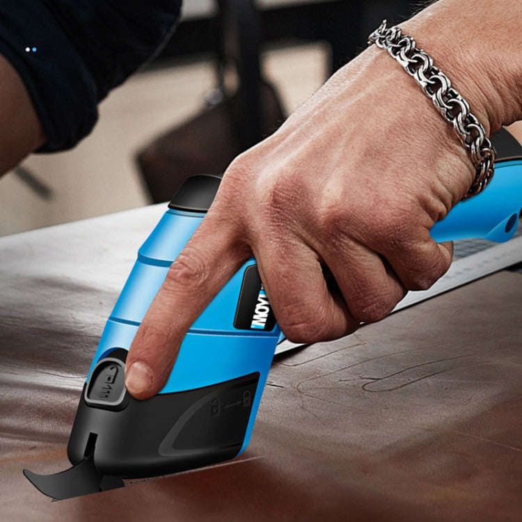 MOYI Electric Scissors Handheld Cloth Paper Box Cutting Tool, Specifications: Double Blade Plasti...