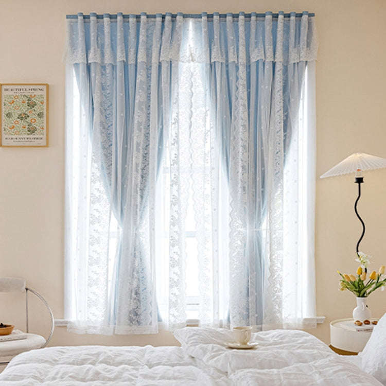 2 x 1.8m Sticky No-Punch Installation Bedroom Balcony High Blackout Self-Adhesive Curtains(Sky Blue)