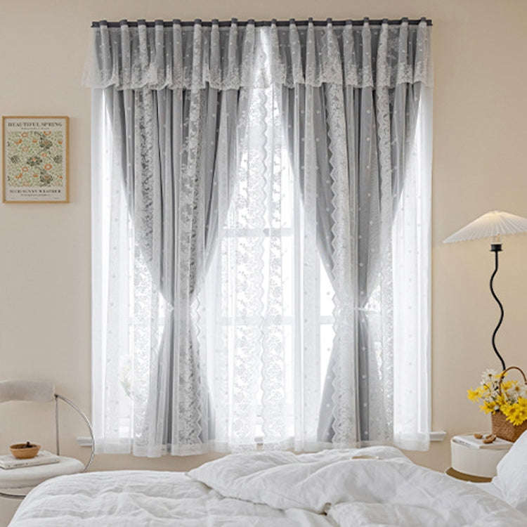 2 x 2m Sticky No-Punch Installation Bedroom Balcony High Blackout Self-Adhesive Curtains(Gray)